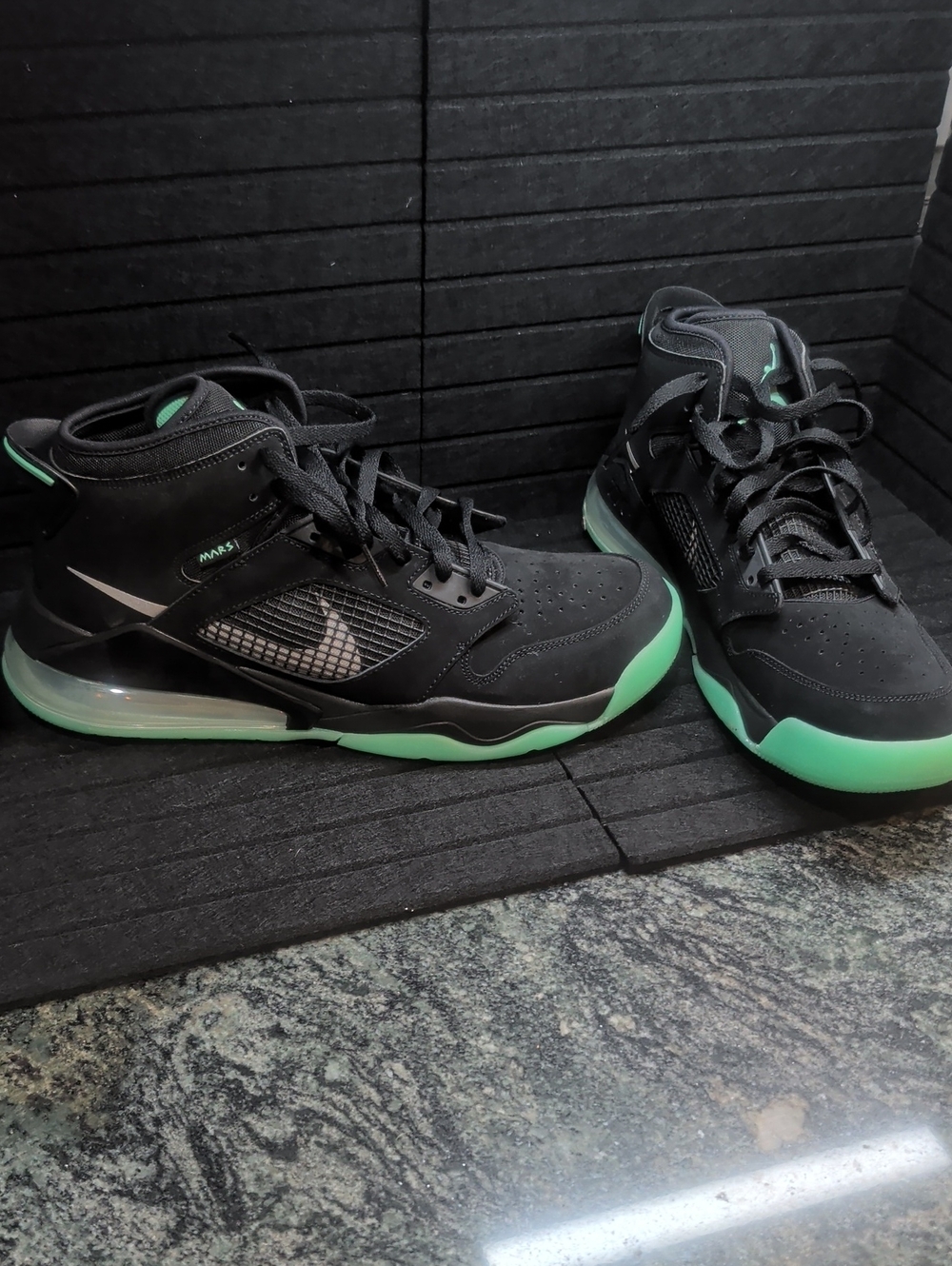 Jordan Mars Men's Black/Reflect Silver and Mint Green High-Top Basketball Shoes